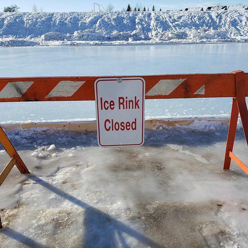 outdoor rink closed
